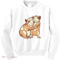 Happy Guinea Pigs Hugging Kids Sweatshirt thumb 0