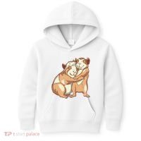 Happy Guinea Pigs Hugging Kids Hoodie thumb 0
