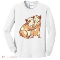 Happy Guinea Pigs Hugging Kids Long Sleeve Shirt thumb 0