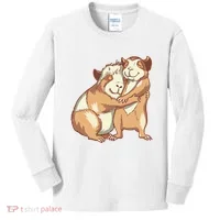 Happy Guinea Pigs Hugging Kids Long Sleeve Shirt thumb 0