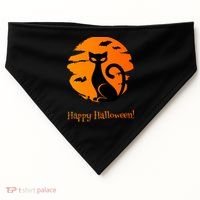 Happy Halloween Cat USA-Made Doggie Bandana thumb 0