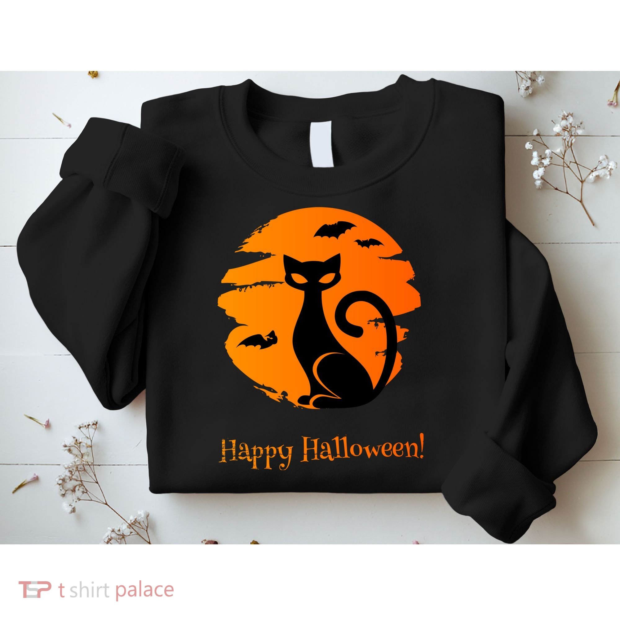 Happy Halloween Cat Sweatshirt