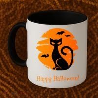Happy Halloween Cat Coffee Mug thumb 2