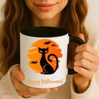 Happy Halloween Cat Coffee Mug thumb 3