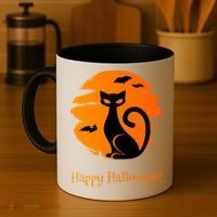 Happy Halloween Cat Coffee Mug thumb 4