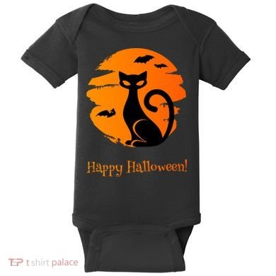 Happy Halloween Cat Baby Bodysuit