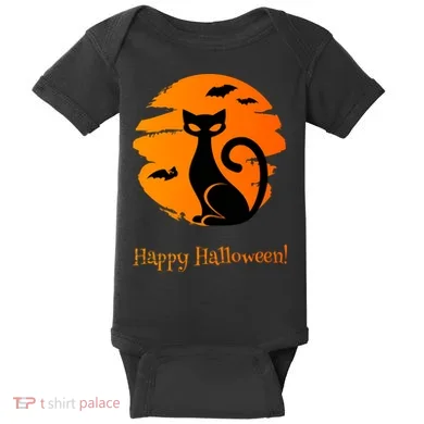 Happy Halloween Cat Baby Bodysuit
