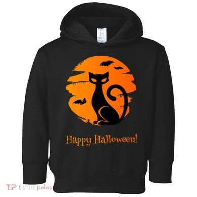 Happy Halloween Cat Toddler Hoodie
