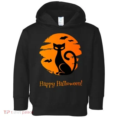 Happy Halloween Cat Toddler Hoodie