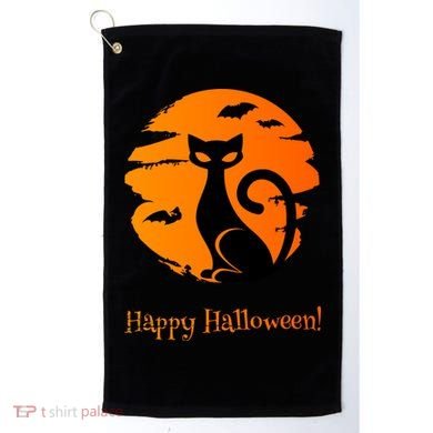 Happy Halloween Cat Golf Towel