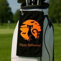 Happy Halloween Cat Golf Towel thumb 2
