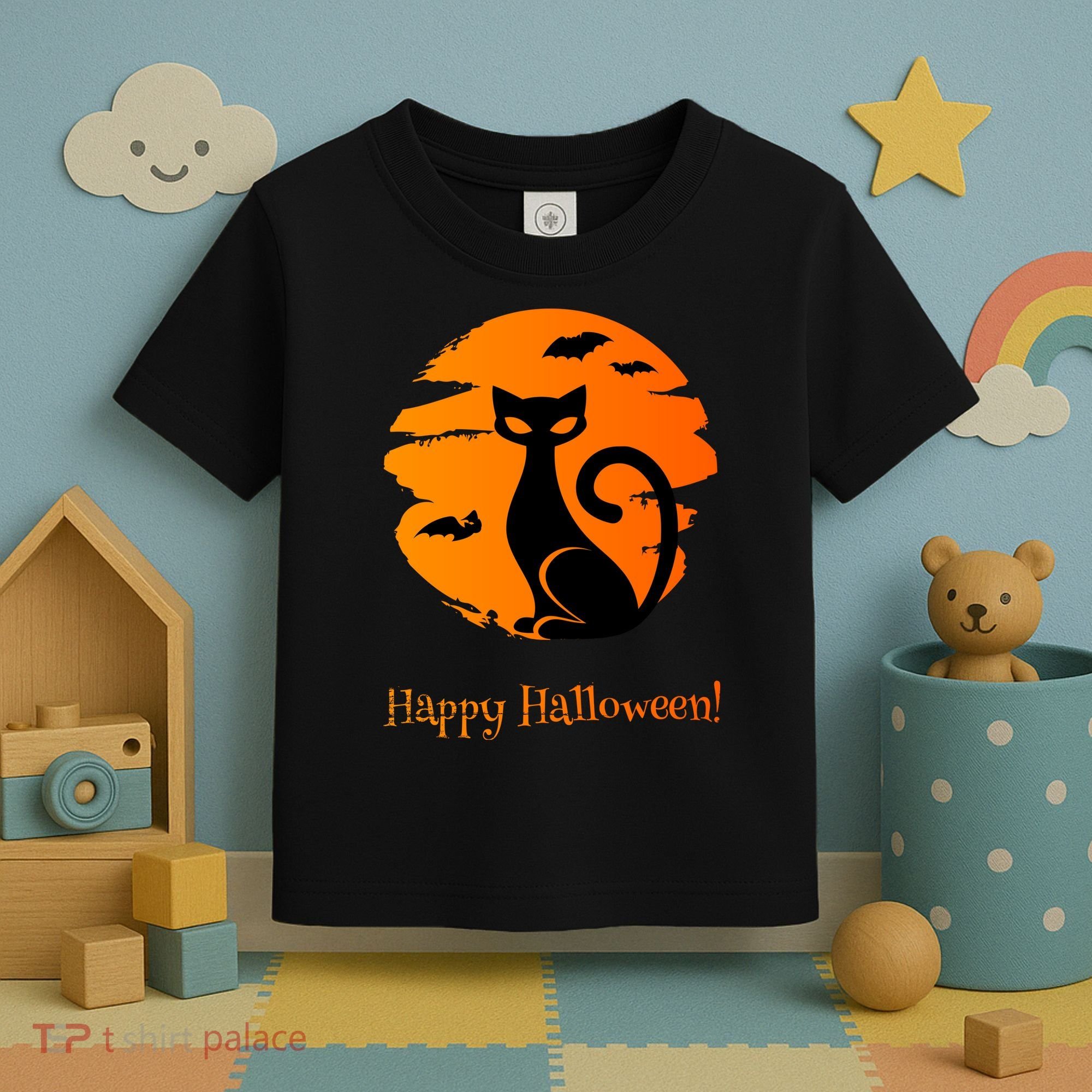 Happy Halloween Cat Toddler T-Shirt