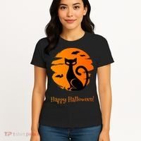 Happy Halloween Cat Women's T-Shirt thumb 4