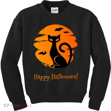 Happy Halloween Cat Kids Sweatshirt