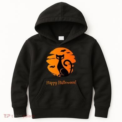 Happy Halloween Cat Kids Hoodie