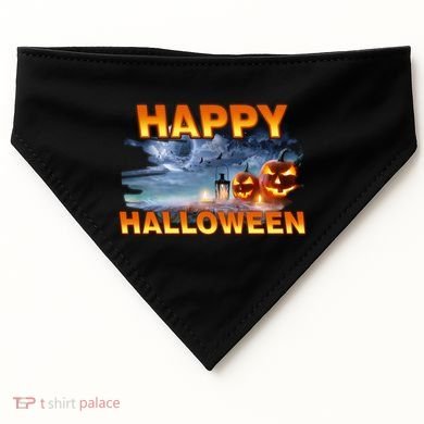 Happy Halloween Creepy Pumpkin Show USA-Made Doggie Bandana