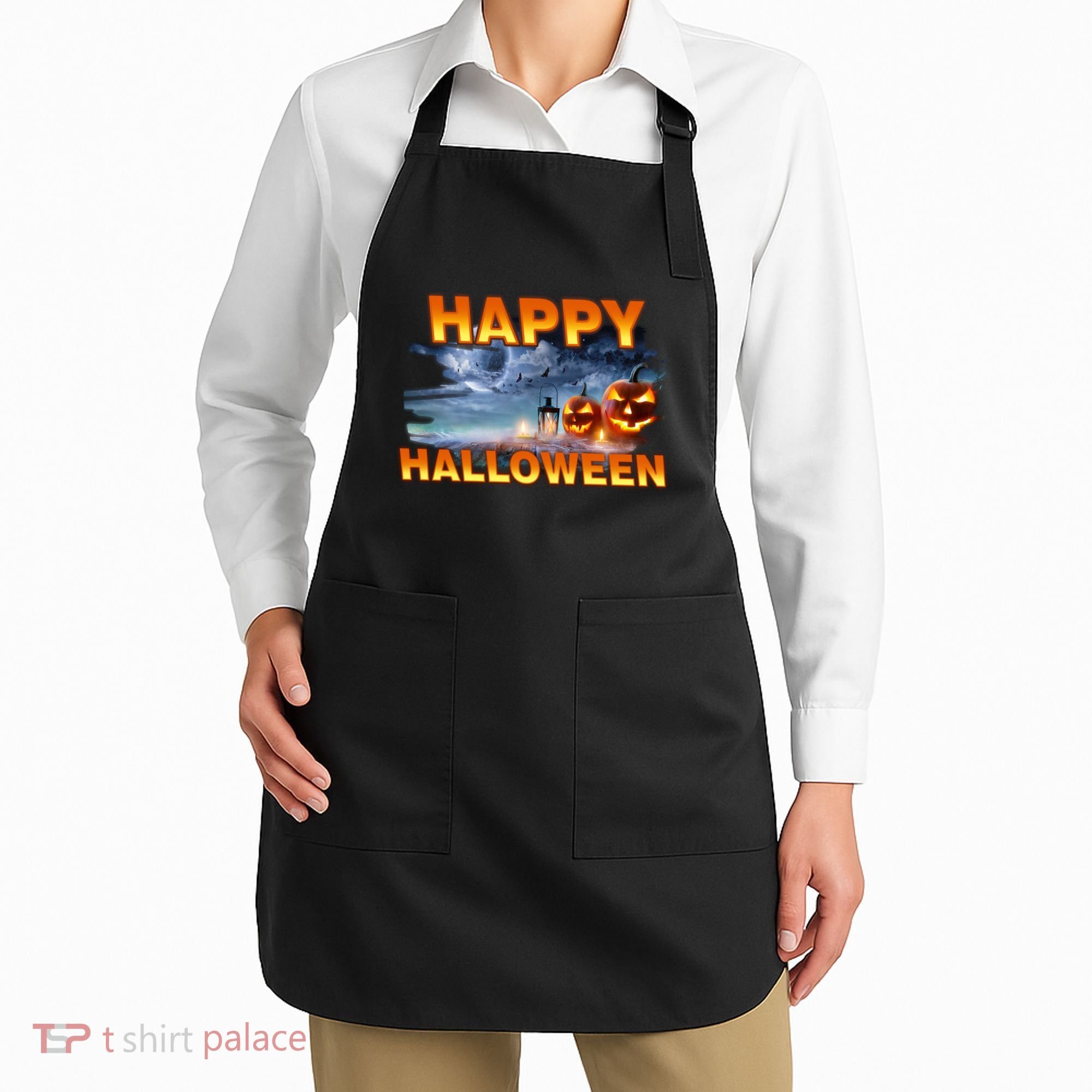 Happy Halloween Creepy Pumpkin Show Apron