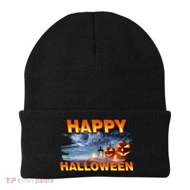 Happy Halloween Creepy Pumpkin Show Beanie