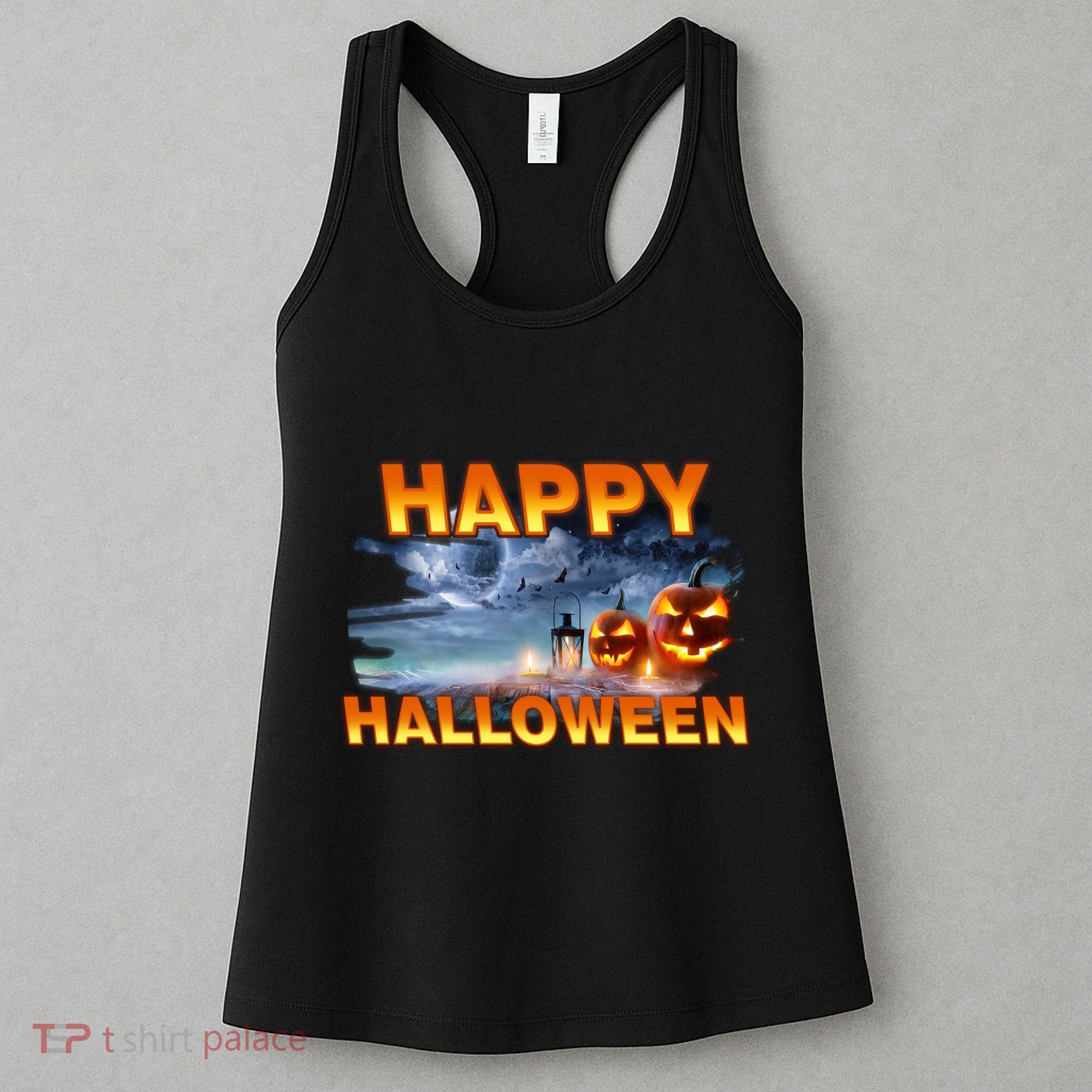 Happy Halloween Creepy Pumpkin Show Women's Tank Top