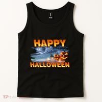 Happy Halloween Creepy Pumpkin Show Tank Top thumb 2