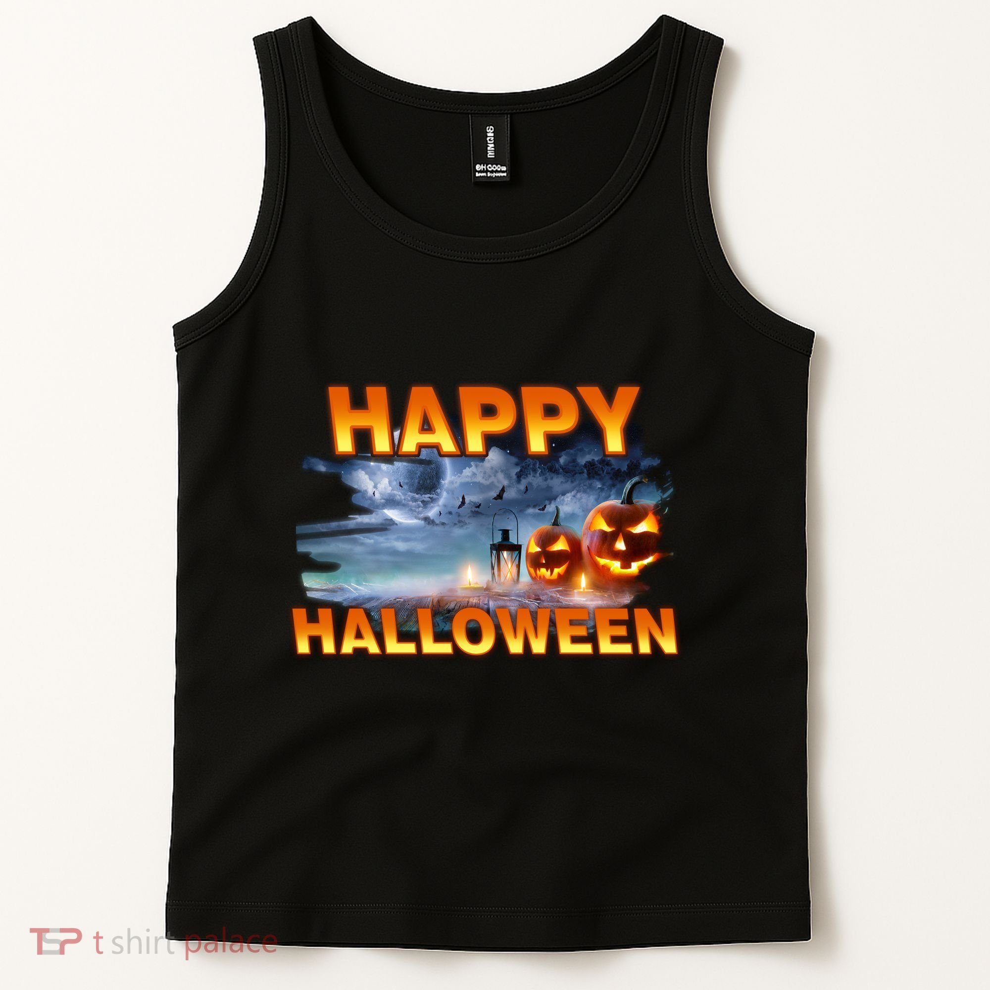 Happy Halloween Creepy Pumpkin Show Tank Top