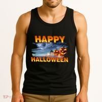 Happy Halloween Creepy Pumpkin Show Tank Top thumb 3