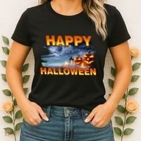 Happy Halloween Creepy Pumpkin Show Women's T-Shirt thumb 2