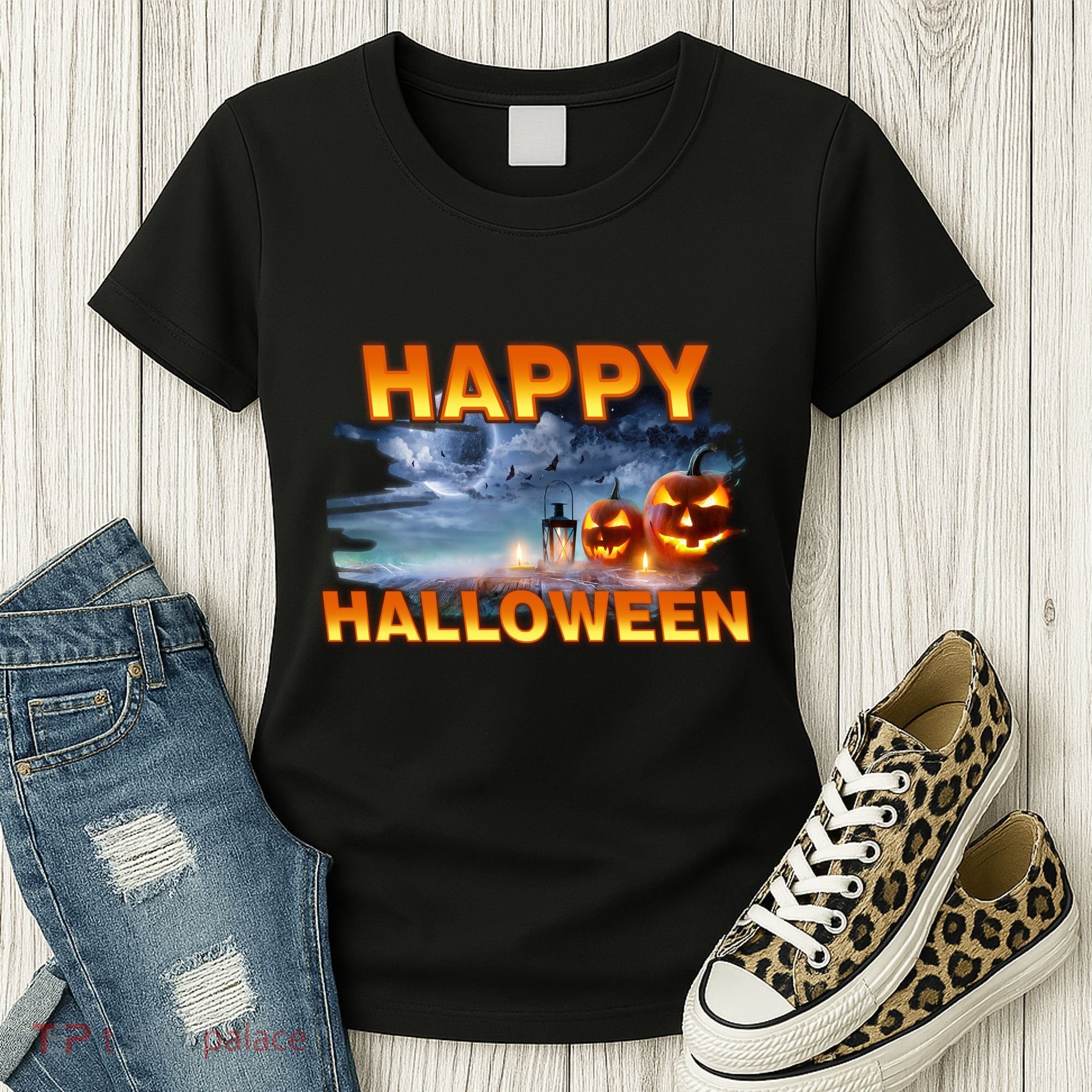 Happy Halloween Creepy Pumpkin Show Women's T-Shirt