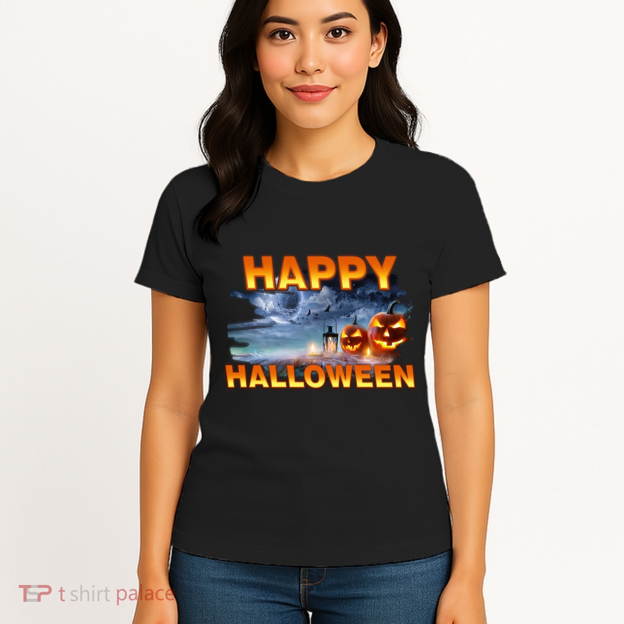 Happy Halloween Creepy Pumpkin Show Women's T-Shirt