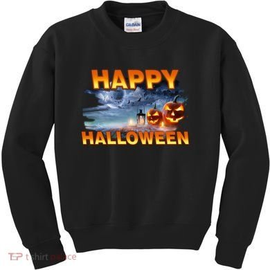 Happy Halloween Creepy Pumpkin Show Kids Sweatshirt