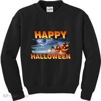 Happy Halloween Creepy Pumpkin Show Kids Sweatshirt thumb 0