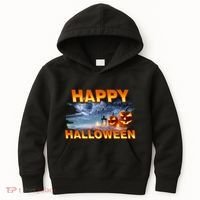 Happy Halloween Creepy Pumpkin Show Kids Hoodie thumb 0