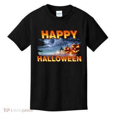 Happy Halloween Creepy Pumpkin Show Kids T-Shirt