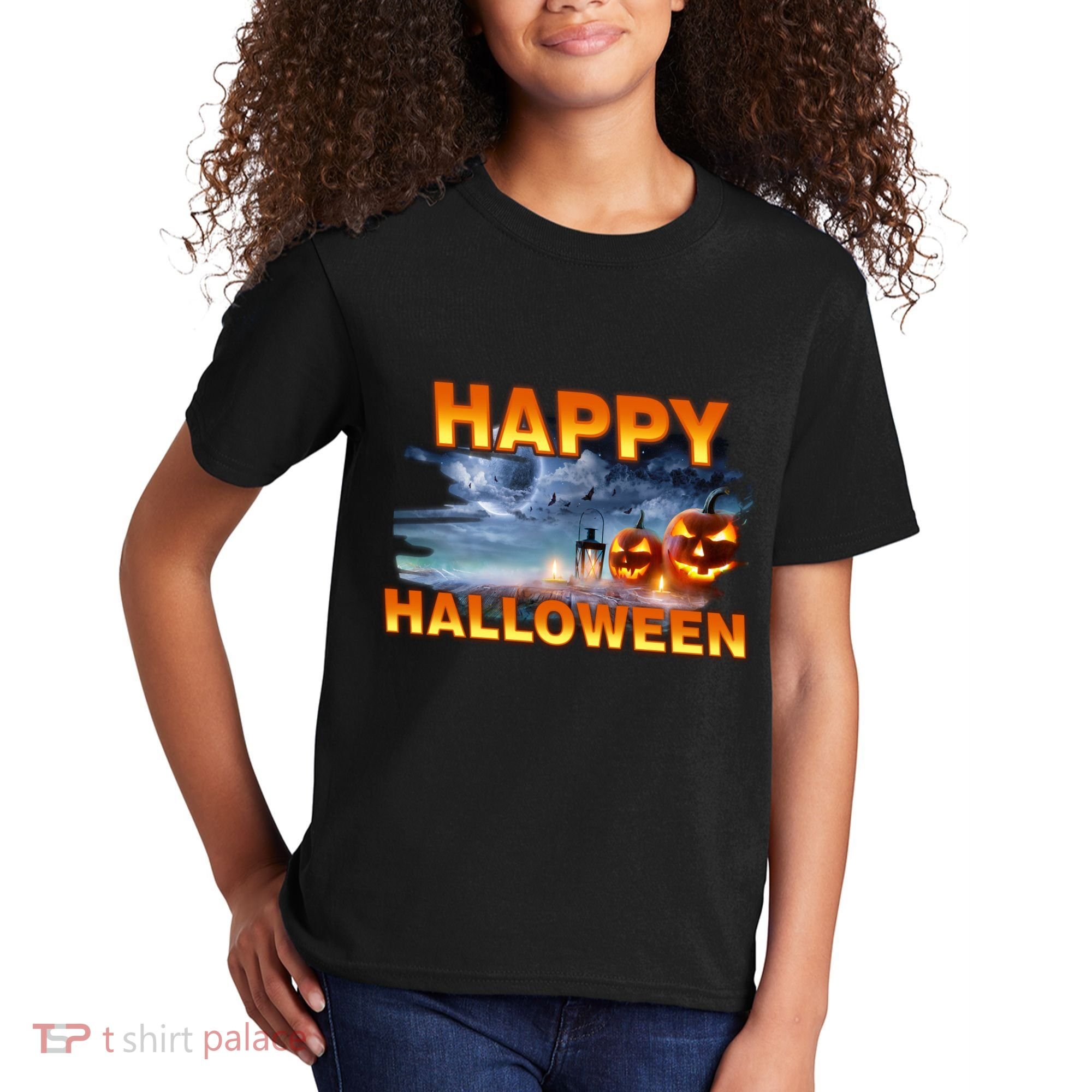 Happy Halloween Creepy Pumpkin Show Kids T-Shirt