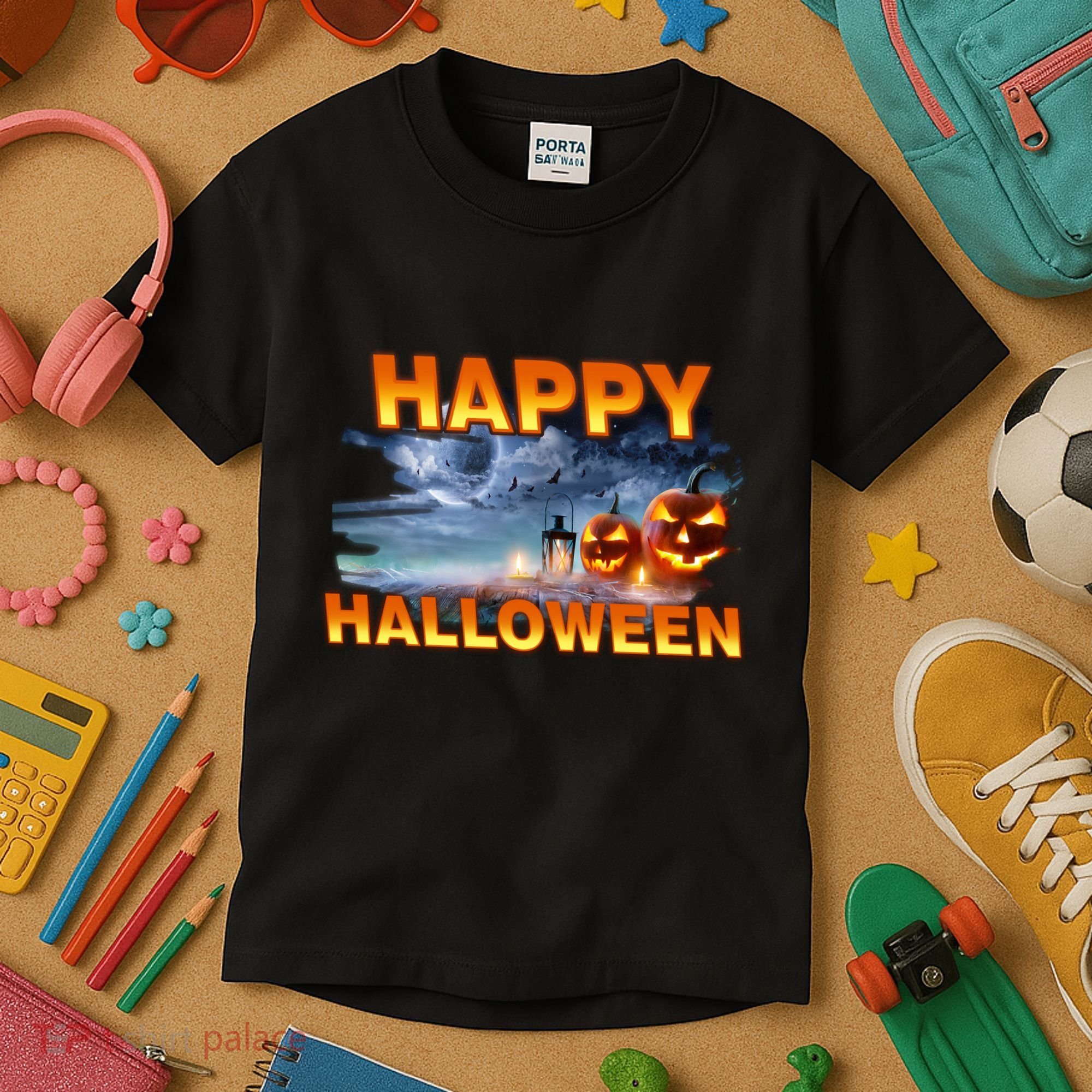 Happy Halloween Creepy Pumpkin Show Kids T-Shirt