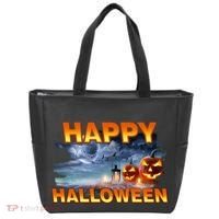 Happy Halloween Creepy Pumpkin Show Tote Bag thumb 0