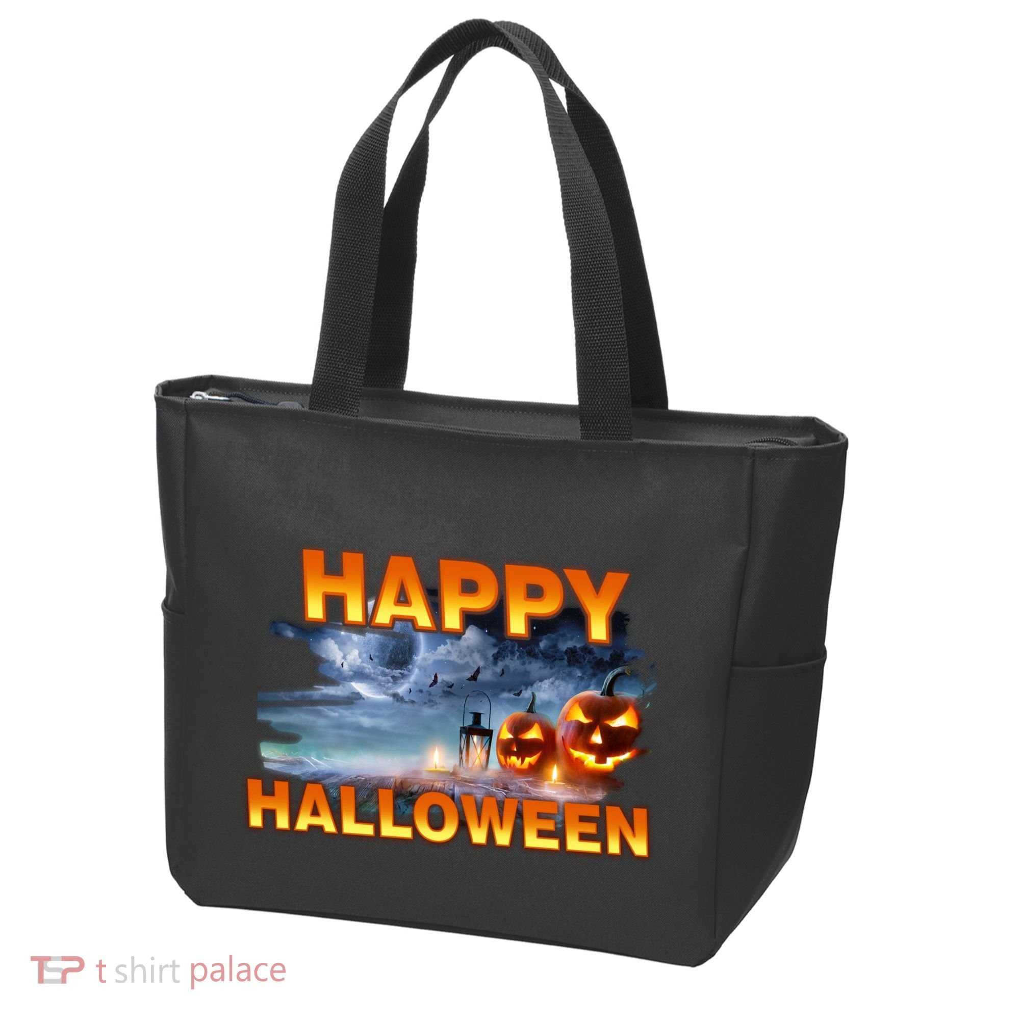 Happy Halloween Creepy Pumpkin Show Tote Bag