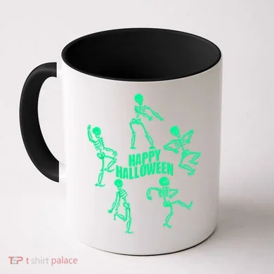Happy Halloween Dancing Skeletons Coffee Mug