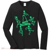 Happy Halloween Dancing Skeletons Women's Long Sleeve Shirt thumb 0