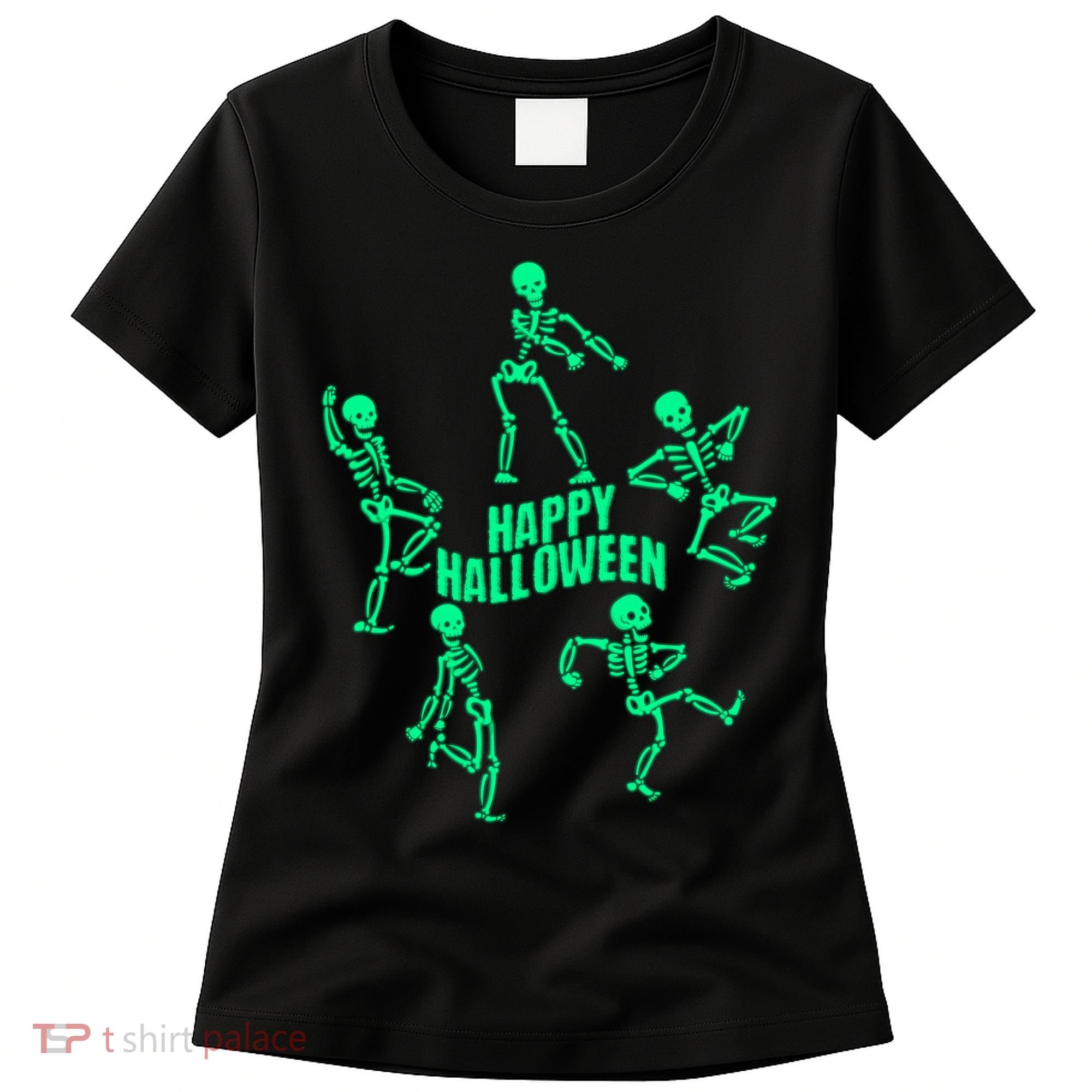Happy Halloween Dancing Skeletons Women's T-Shirt