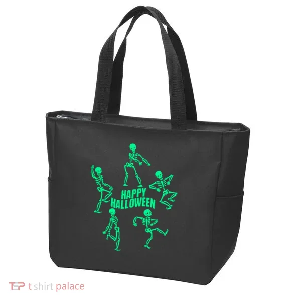 Happy Halloween Dancing Skeletons Tote Bag