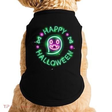 Happy Halloween Neon Sign Doggie Tank