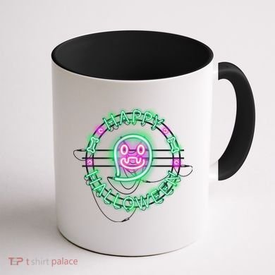 Happy Halloween Neon Sign Coffee Mug back