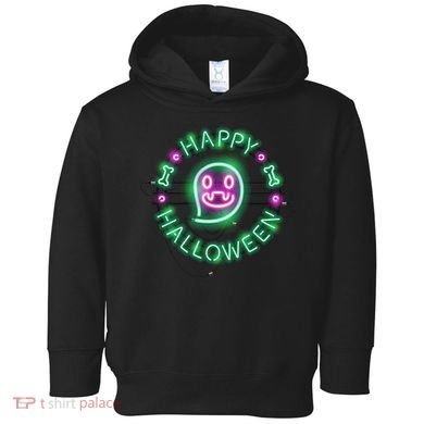 Happy Halloween Neon Sign Toddler Hoodie