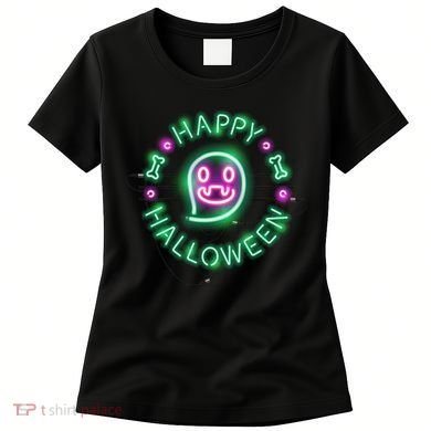 Happy Halloween Neon Sign Women's T-Shirt