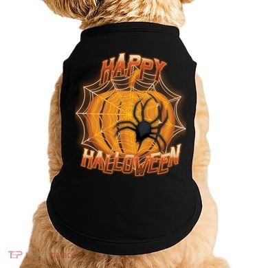 Happy Halloween Spiderweb Pumpkin Doggie Tank