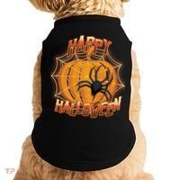 Happy Halloween Spiderweb Pumpkin Doggie Tank thumb 0
