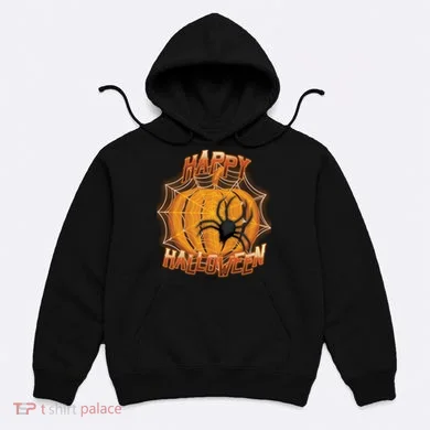 Happy Halloween Spiderweb Pumpkin Hoodie
