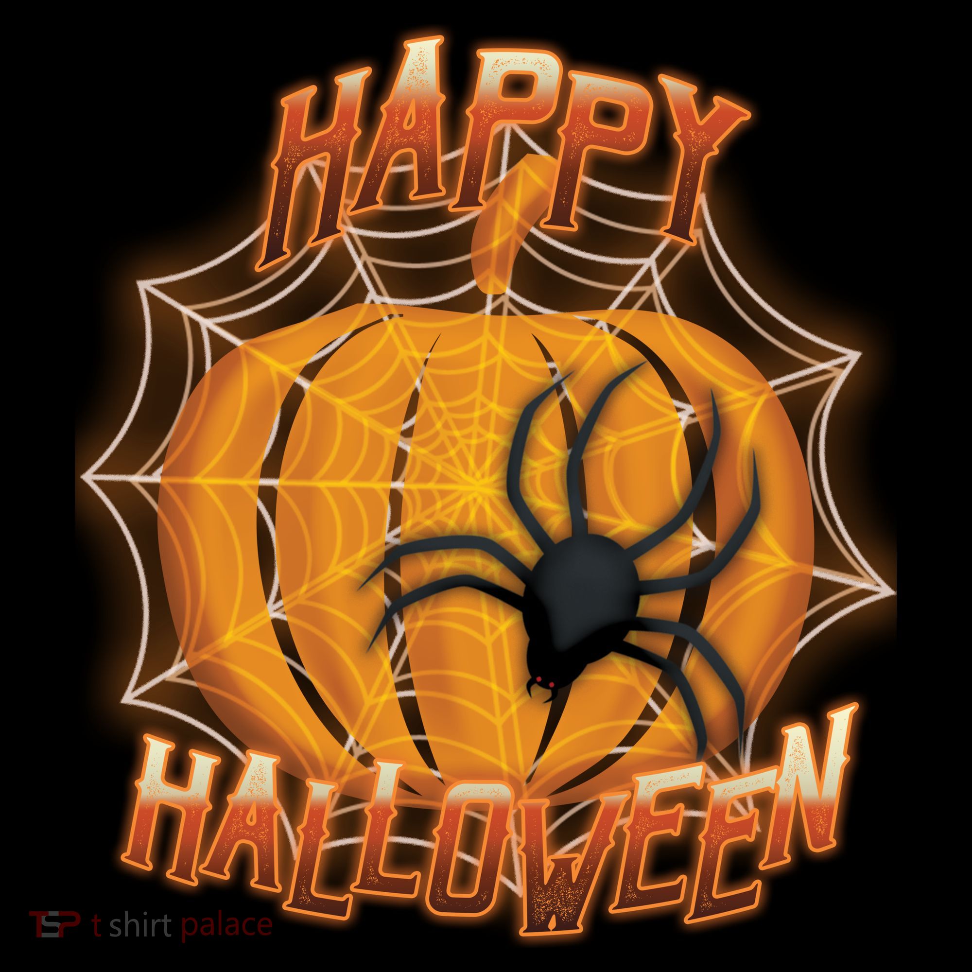 Happy Halloween Spiderweb Pumpkin Apron