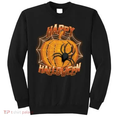 Happy Halloween Spiderweb Pumpkin Sweatshirt